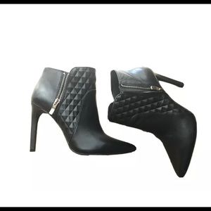 BCBG Generation Black Leather Ankle Boots Size 9